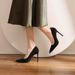 High Heels Women 2026 Spring And Autumn New Black Thin Heel Pointed Toe Shallow Mouth Suede Professional Export Large_vogvips.com