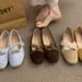 Gentle Evening Breeze Ballet Flats For Women 2026 New Bowknot Flat Mary Jane Shoes Elegant Versatile Loafers_vogvips.com