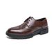 Euro Step Brogue Carved Leather For Men Winter New Business Casual Derby British Formal Low-top Men's Shoes_vogvips.com