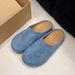 Women's Versatile Birken Sandals 2025 Spring And Autumn Thick Sole Slip-On Lazy Closed-Toe Half Slippers_vogvips.com