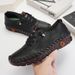 2025 Handmade Stitching Microfiber Leather Mom's Casual Wear Resistant Flat Bottom Single 44 Large Women's Shoes_vogvips.com