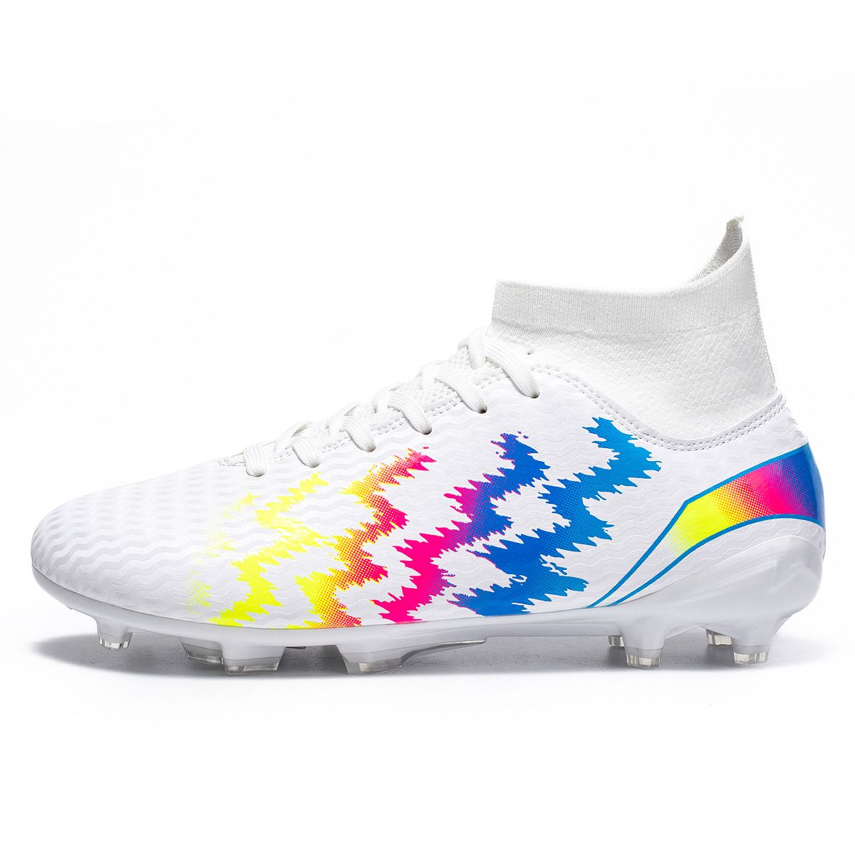 High-top Football Shoes For Young Students With Long Nails Broken Artificial Grass Training Men's And Women's Shoes Football Shoes_vogvips.com