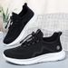 Women's Shoes Women's Casual Shoes Soft Sole Comfortable Single Shoes Middle-aged And Elderly Mother Shoes Flying Woven Breathable Mesh Shoes_vogvips.com