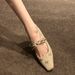 New Season Arrival: French-style Square-toed High Heels For Women With Chunky Heel, Bow Detail, And Mary Jane Design_vogvips.com