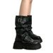 Versatile Thick-Soled Height-Increasing Martin For Women 2025 New Autumn American Style Belt Buckle Wrinkled Motorcycle_vogvips.com