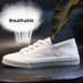 Top Layer Cowhide White Spring 2026 New Breathable Genuine Leather Women's Casual Biscuit Flat Single Shoes For Women_vogvips.com