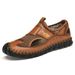 Men's Summer Beach Shoes With Soft Soles, Breathable, Casual Slip-Ons, Protective Toe, Men's Sandals With Holes_vogvips.com