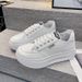 Low Top White For Women New Autumn Women's Versatile Thick Soled Running Height Increasing Waterproof Sports And_vogvips.com