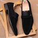 Pointed Toe Men's Suede Shoes British Business Casual Slip-On Large Size_vogvips.com