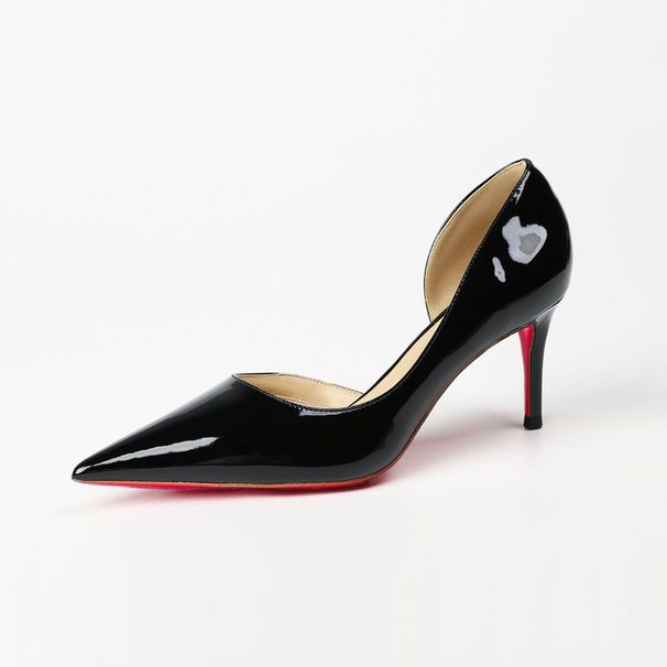 2026S New European Style Women's Black Patent Leather High Heels Side Cut Out Pointed Toe Stiletto Pumps 31 43_vogvips.com