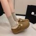 Winter New Thick Cotton Shoes, Flat Bottom Anti Slip Hairy Shoes, Cotton Boots_vogvips.com