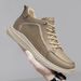 Men's Shoes Breathable Rubber Non-slip Sole Shoes Men's Mid-top Cowhide Shoes Casual Board Shoes_vogvips.com