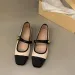 Womens Flat Fashionable And Casual Square Toe French Mary Womens Summer Soft Soled Bean Shoes 241007_vogvips.com