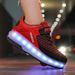 Kid Led Sneakers USB Charging Luminous Shoes Outdoor Sport Roller Skates Children Two Wheels Boys Girls Casual Shoes Glowing_vogvips.com
