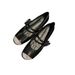 2025 Silver Hidden Heel Women's Single Patchwork Round Toe Soft Sole Flat Ballet One Strap Mary Jane Shoes Women_vogvips.com