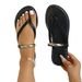 2025 New Cross-Border JiuMao Fairy-Style Thong-Strap Sandals, Fashionable And Versatile Flat Beach Non-Slip Sandals_vogvips.com