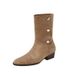 Melard Pointed Toe Slouch Women Western Cowboy 2025 Autumn Winter New Button High Chunky Heel Long Boots_vogvips.com