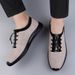 Casual Thin Leather Soft Sole Lace-up Men's Casual Shoes Work Men's Shoes_vogvips.com