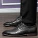 Men's Brogue Leather British Business Formal Fashion Height Increasing Korean Style Trendy Casual Shoes_vogvips.com