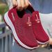 Women's Flying Woven Single Shoes Women's Shoes Soft-soled Feet One Pedal Mother Shoes Casual Shoes Elderly Shoes_vogvips.com