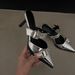 Fashionsexy High Heels Women's Pointed Toe Stiletto Half Drag Mules Shoes Summernew Arrival Belt Buckle Toe Sandals_vogvips.com