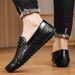 High Quality Loafers Fashion Leather Men Casual Slip On Flats Comfortable Boat Lightweight Walking Driving Shoes_vogvips.com