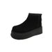 Women's Shoes Winter New Style Snow Boots Retro Thick Soled Platform Martin Boots Short Boots Back Zipper Boots Women's Shoes_vogvips.com