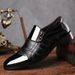 New Large Business Dress Leather Pointed Men's Step On Casual Lazy Shoes_vogvips.com