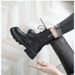Z Genuine Soft Leather Martin For Women British Style 2024 New Spring And Autumn Fleece-Lined Brown Thick-Soled Short_vogvips.com