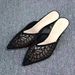 Rhinestone Closed-Toe Women, Thin Summer 2025 New High Heels, Crystal Heel Hollow Backless Mules For Women_vogvips.com