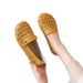 2025 Summer New Soft Surface Versatile Casual Flat Rubber Sole Loafers Breathable Hollow Out Shoes For Women_vogvips.com