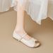 Round Head Mary Jane Shoes Women's Flat French Retro One-word With Light Mouth Single Shoes_vogvips.com