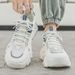 Men's Summer Mesh Breathable Youth Sports Non-Slip Casual Thick Sole Height Increasing Running White Dad Trend Shoes_vogvips.com