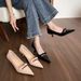 French Pointed Single Shoes Women's Bow Nude Thin Heel Light Mouth Temperament High Heels Women_vogvips.com