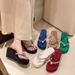 New High-heeled Herringbone Women's Rhinestone Chain Pendant, Thick Soled Fashionable Clip On Foot Slippers, Worn_vogvips.com