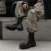 Thick-soled Heightening Tooling Boots Retro Martin Boots Men's High-top Thermal Foot Boots Chelsea Boots_vogvips.com