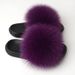 Fox For Women Luxury Designer Sandals On Summer Furry Slippers Flip Flops Shoes Outdoor Raccoon Fur Slides_vogvips.com