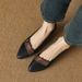 Wind Light Mouth Single Shoes Comfortable Pointed Soft Sole Color Matching Women's Shoes Low Top Small Leather Shoes_vogvips.com