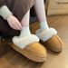 Women's Cotton 2024 New Thick Sole Suede Internet Celebrity Forest Style Furry Slippers Winter Warm Indoor Home Outdoor_vogvips.com