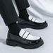 Loafers British Style Business Formal Shiny Leather Thick Sole Casual Slip-On Big Toe Men's Shoes Size 46_vogvips.com