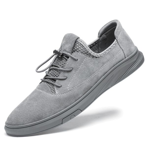 Men's Outdoor Breathable Casual Flat Baseplate Shoes Soft Sole Elastic Buckle Lazy One Pedal_vogvips.com