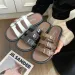 2026 Fashion Flat Slippers For Women In Summer Buttoned Up And Worn With A Straight Drag On Beach Slippers_vogvips.com