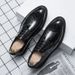 Euro Step Photo Studio Wedding White Glossy Men's New Trend Korean Style Brogue Carved Casual Leather Shoes_vogvips.com