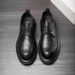 Euro Step Brogue Men's Handmade Genuine Casual Soft Sole Lightweight Height Increasing British Style Business Formal Leather_vogvips.com