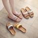Summer Indoor Home Rattan Woven Slippers, Non-slip And Breathable, For Men And Women, Couples, Home And Office Use, Bamboo_vogvips.com