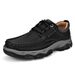 Men's Work Shoes, Autumn, Soft Sole, Anti-Slip, Thick Sole, Versatile Lace-Up, Outdoor Casual Men's Shoes, Casual Leathe_vogvips.com
