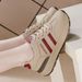 Foreign Trade Cross-border Plus-size Women's Leather Sneakers, Versatile For Spring And Autumn 2026, Running Flat-soled_vogvips.com