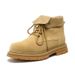 Martin Boots Summer Thick-soled Casual Lace-up Round Head Heightening Rhubarb Boots Short Boots_vogvips.com