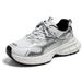 Men's Shoes Student Fashion Lace Up Thick Soled Height Increasing Shoes Personalized Trendy Breathable Mesh Shoes Men's Low Top Sports Casual Shoes_vogvips.com