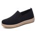Women's Shallow-mouth Flat Shoes, One-pedal Old Beijing Cloth Shoes, Soft-soled Comfortable Mother Shoes_vogvips.com